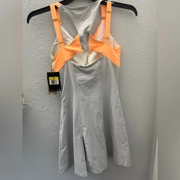 Nike Gray/Orange Maria Sharapova Tennis Dress w/ Bra Pleated Skirt NWT - Picture 5 of 11